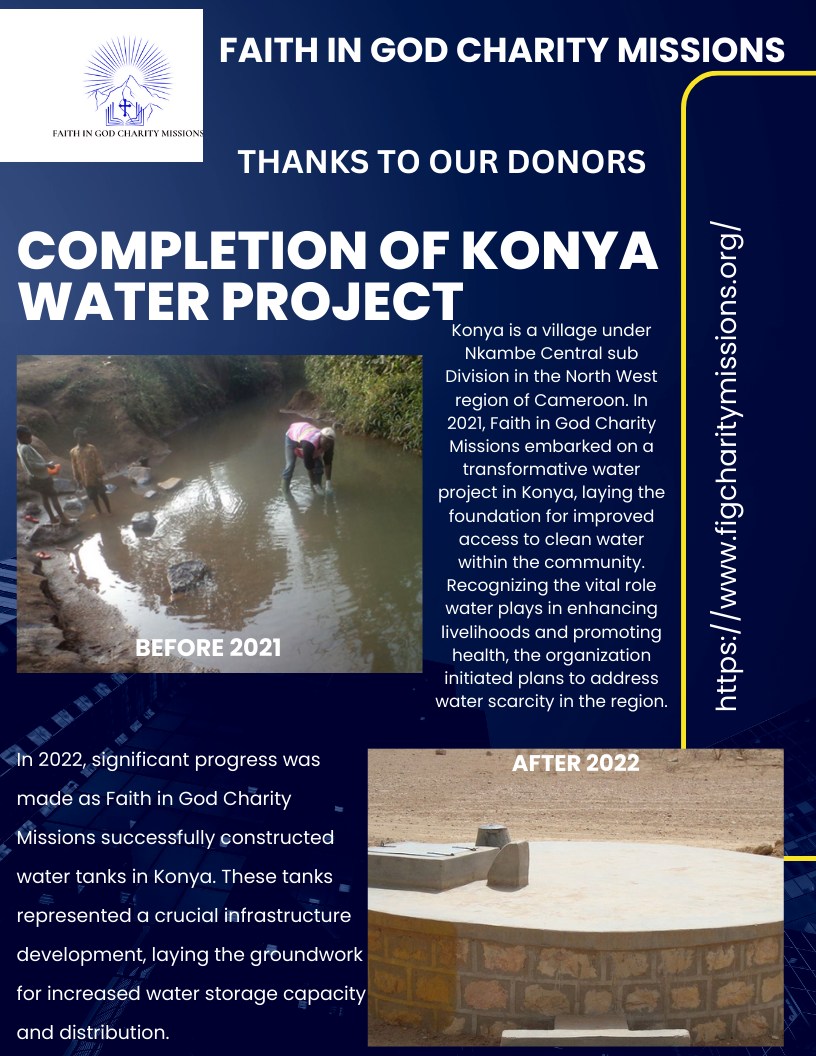 Completed water catchment system in Konya Village