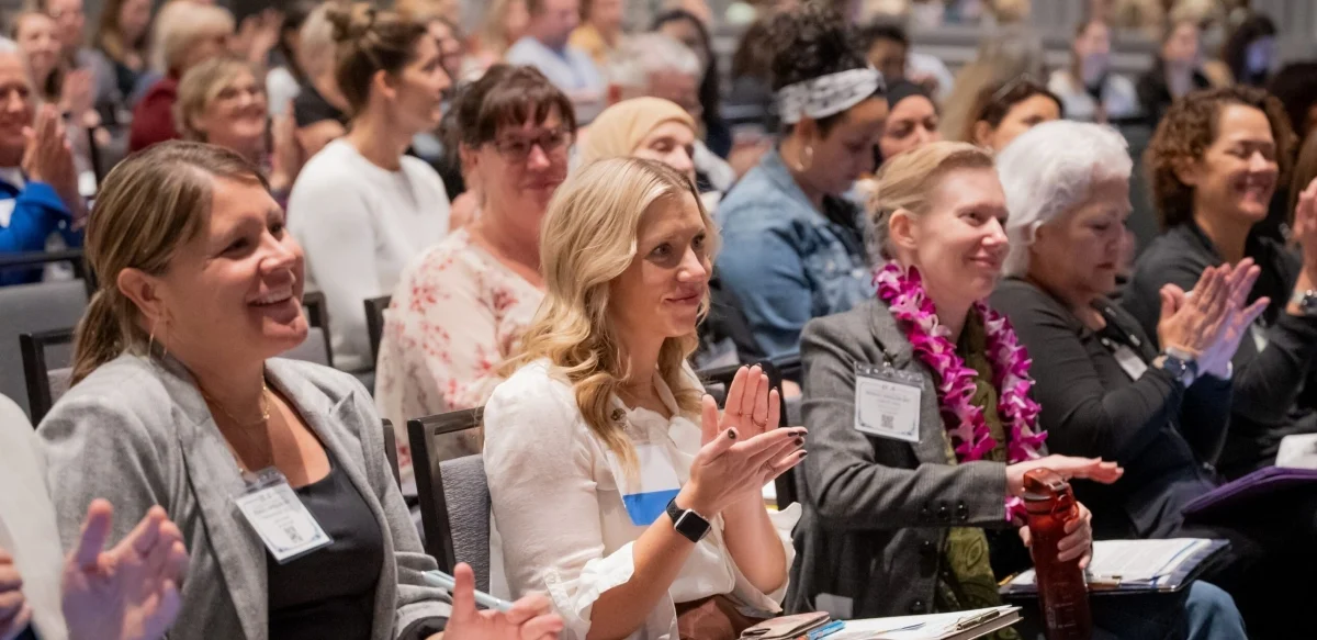 A large audience of educators at a Reading League conference session